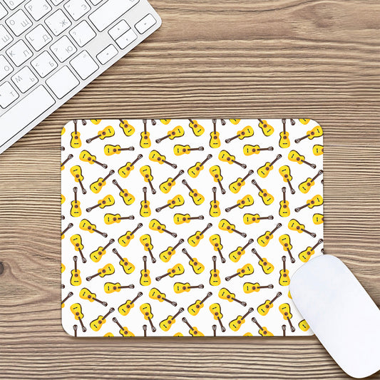 Acoustic Guitar Pattern Print Mouse Pad