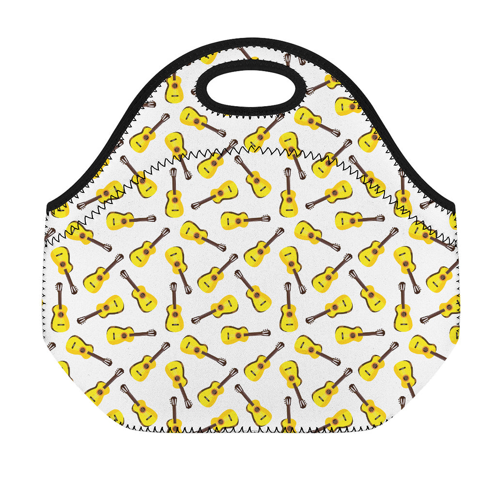 Acoustic Guitar Pattern Print Neoprene Lunch Bag