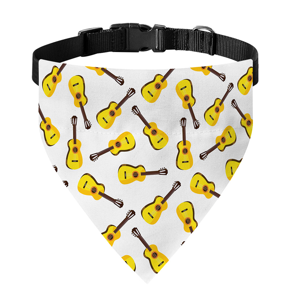 Acoustic Guitar Pattern Print Over The Collar Dog Bandana