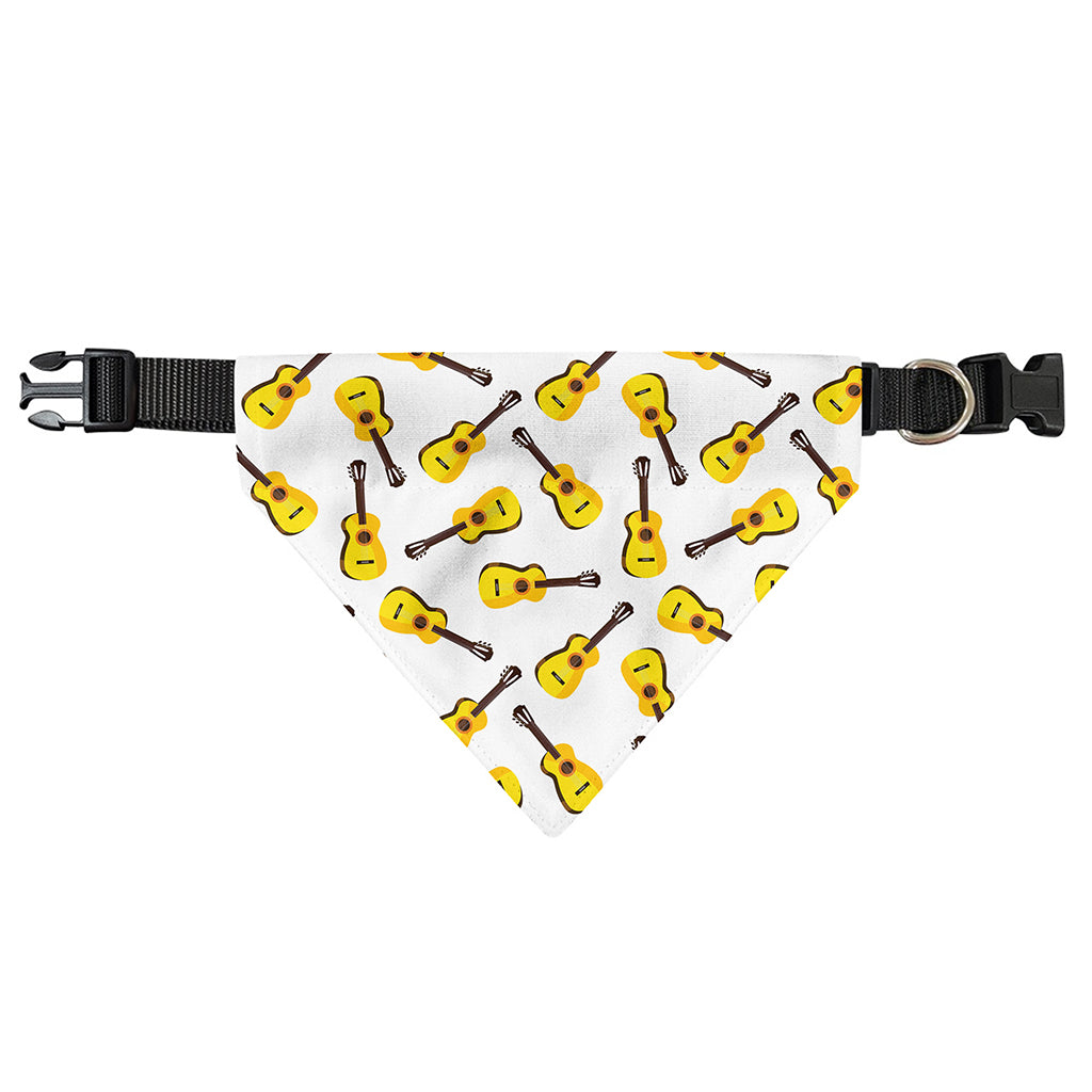 Acoustic Guitar Pattern Print Over The Collar Dog Bandana