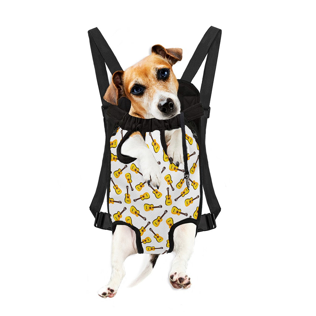 Acoustic Guitar Pattern Print Pet Carrier Backpack