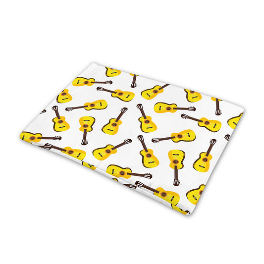 Acoustic Guitar Pattern Print Pet Cooling Mat Cover