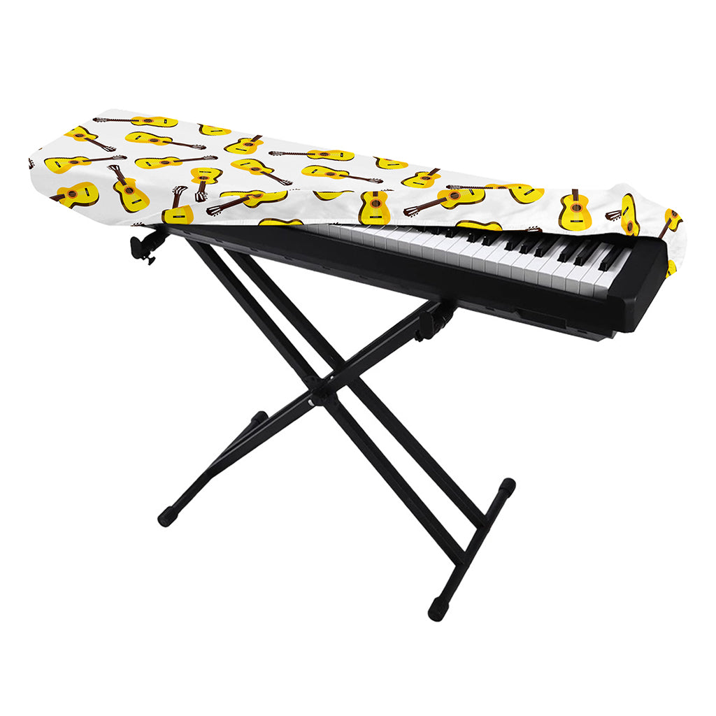 Acoustic Guitar Pattern Print Piano Keyboard Cover