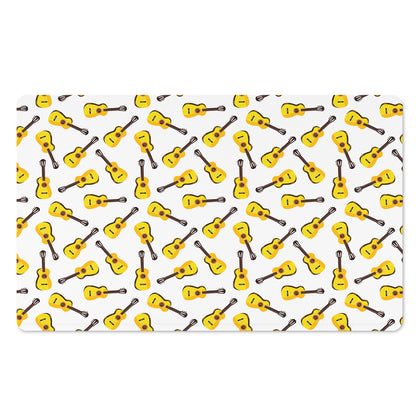 Acoustic Guitar Pattern Print Polyester Doormat