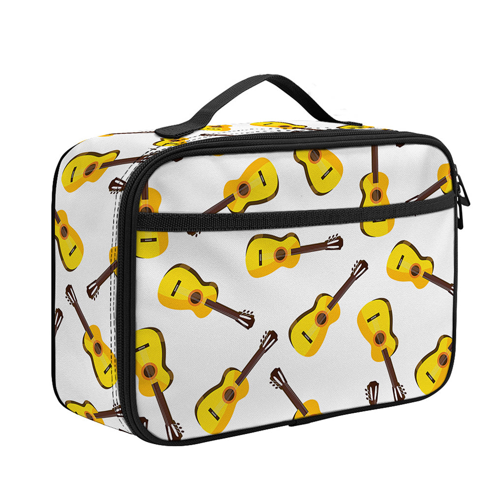Acoustic Guitar Pattern Print Portable Lunch Bag