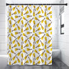 Acoustic Guitar Pattern Print Premium Shower Curtain