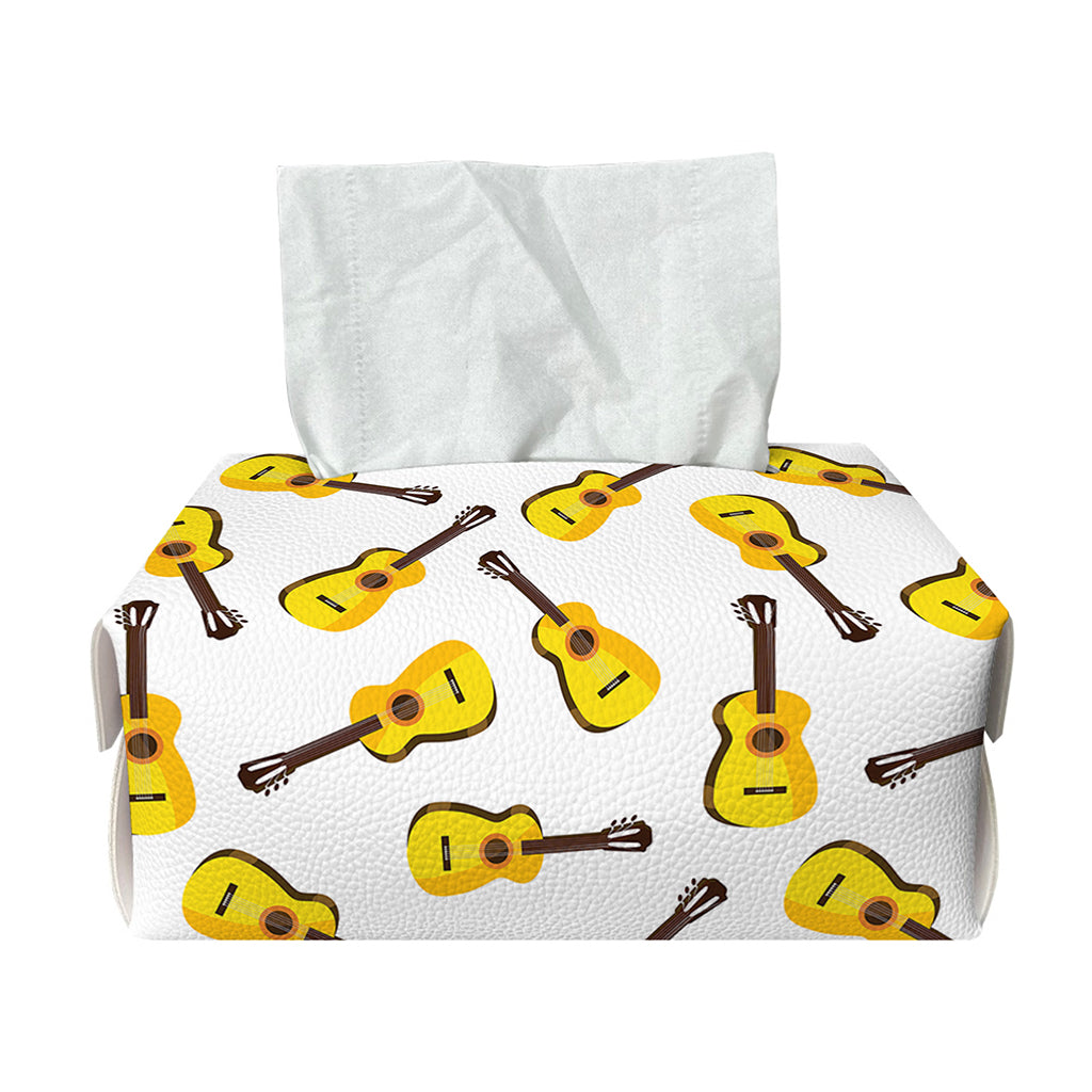 Acoustic Guitar Pattern Print Rectangle Tissue Box Cover