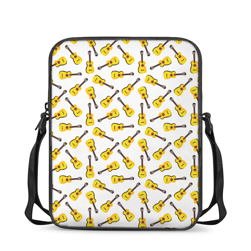 Acoustic Guitar Pattern Print Rectangular Crossbody Bag