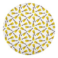 Acoustic Guitar Pattern Print Round Blanket