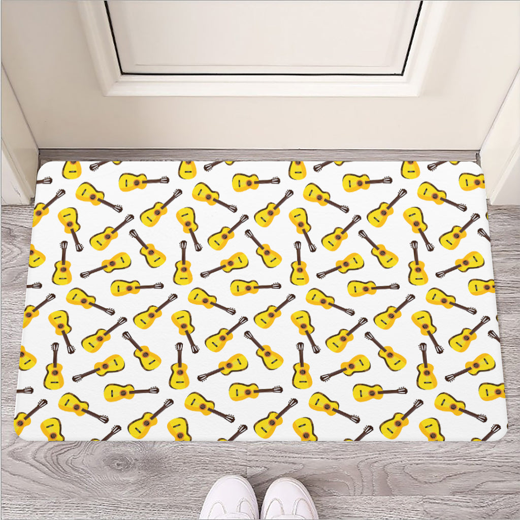 Acoustic Guitar Pattern Print Rubber Doormat
