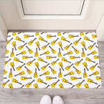 Acoustic Guitar Pattern Print Rubber Doormat