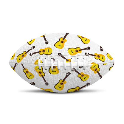 Acoustic Guitar Pattern Print Rugby Ball