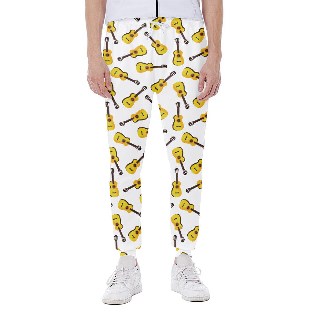 Acoustic Guitar Pattern Print Scuba Joggers