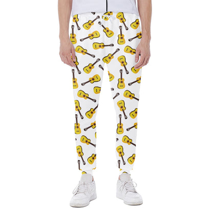 Acoustic Guitar Pattern Print Scuba Joggers