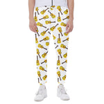 Acoustic Guitar Pattern Print Scuba Joggers