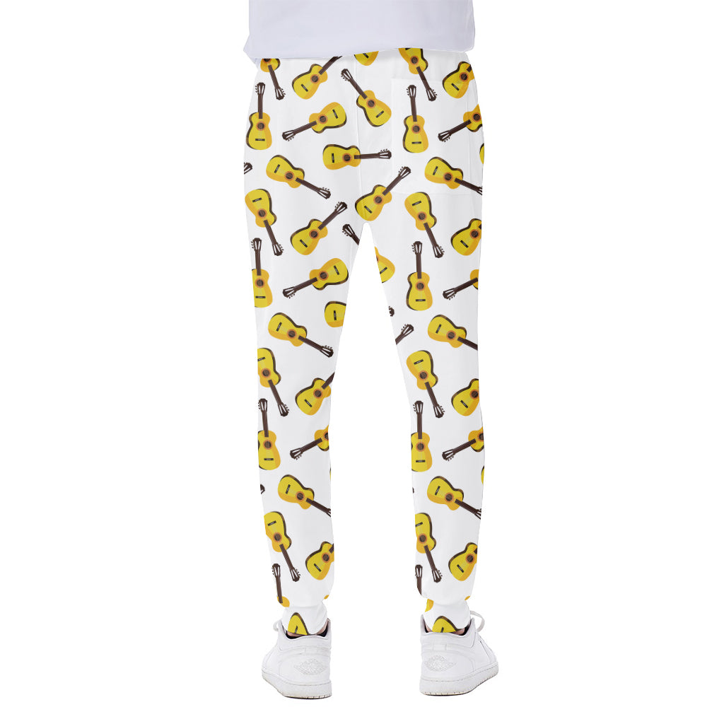 Acoustic Guitar Pattern Print Scuba Joggers