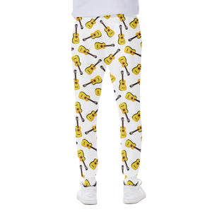 Acoustic Guitar Pattern Print Scuba Joggers