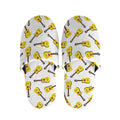 Acoustic Guitar Pattern Print Slippers