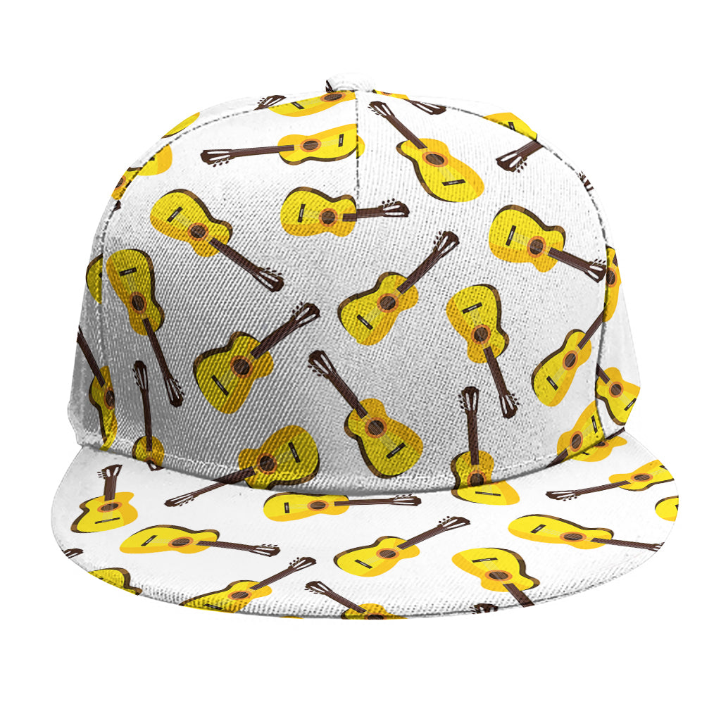 Acoustic Guitar Pattern Print Snapback Cap