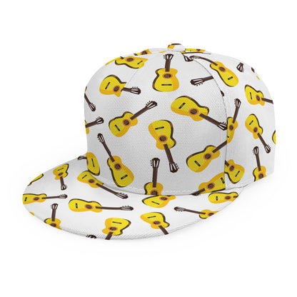 Acoustic Guitar Pattern Print Snapback Cap