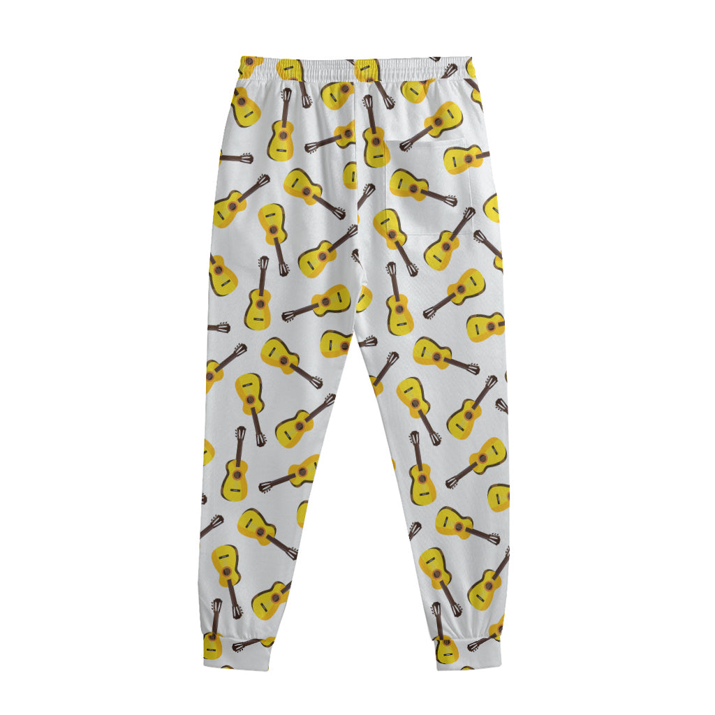 Acoustic Guitar Pattern Print Sweatpants