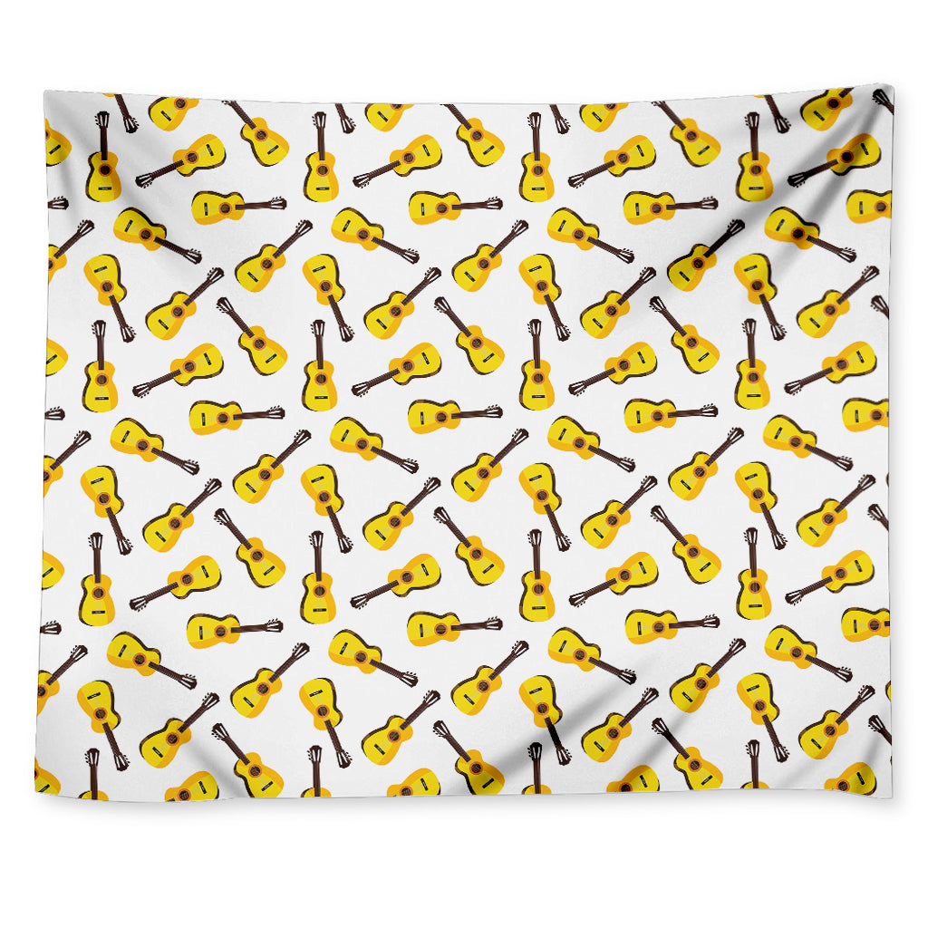 Acoustic Guitar Pattern Print Tapestry