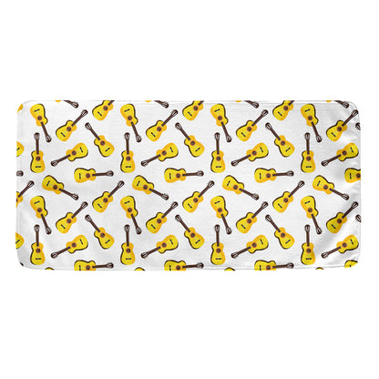 Acoustic Guitar Pattern Print Towel