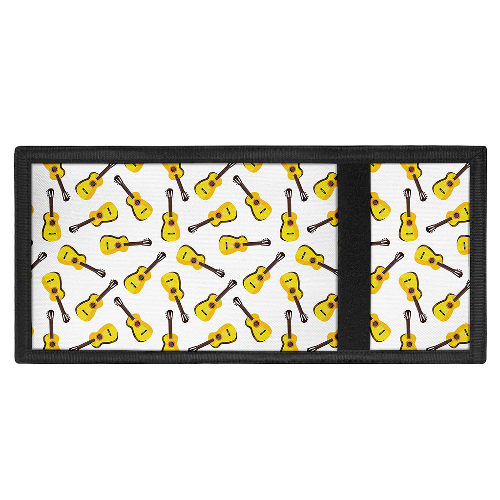 Acoustic Guitar Pattern Print Trifold Wallet