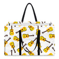Acoustic Guitar Pattern Print Utility Tote Bag