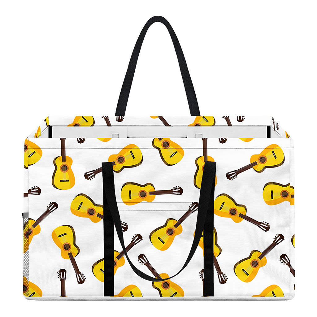 Acoustic Guitar Pattern Print Utility Tote Bag