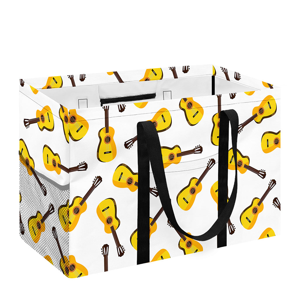 Acoustic Guitar Pattern Print Utility Tote Bag