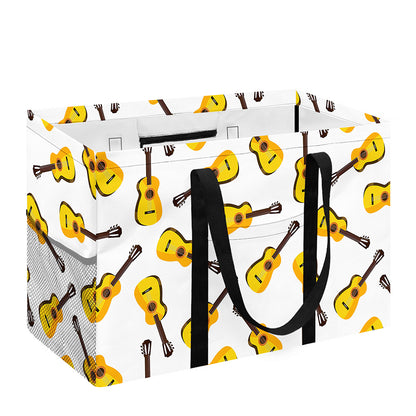 Acoustic Guitar Pattern Print Utility Tote Bag