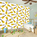 Acoustic Guitar Pattern Print Wall Sticker