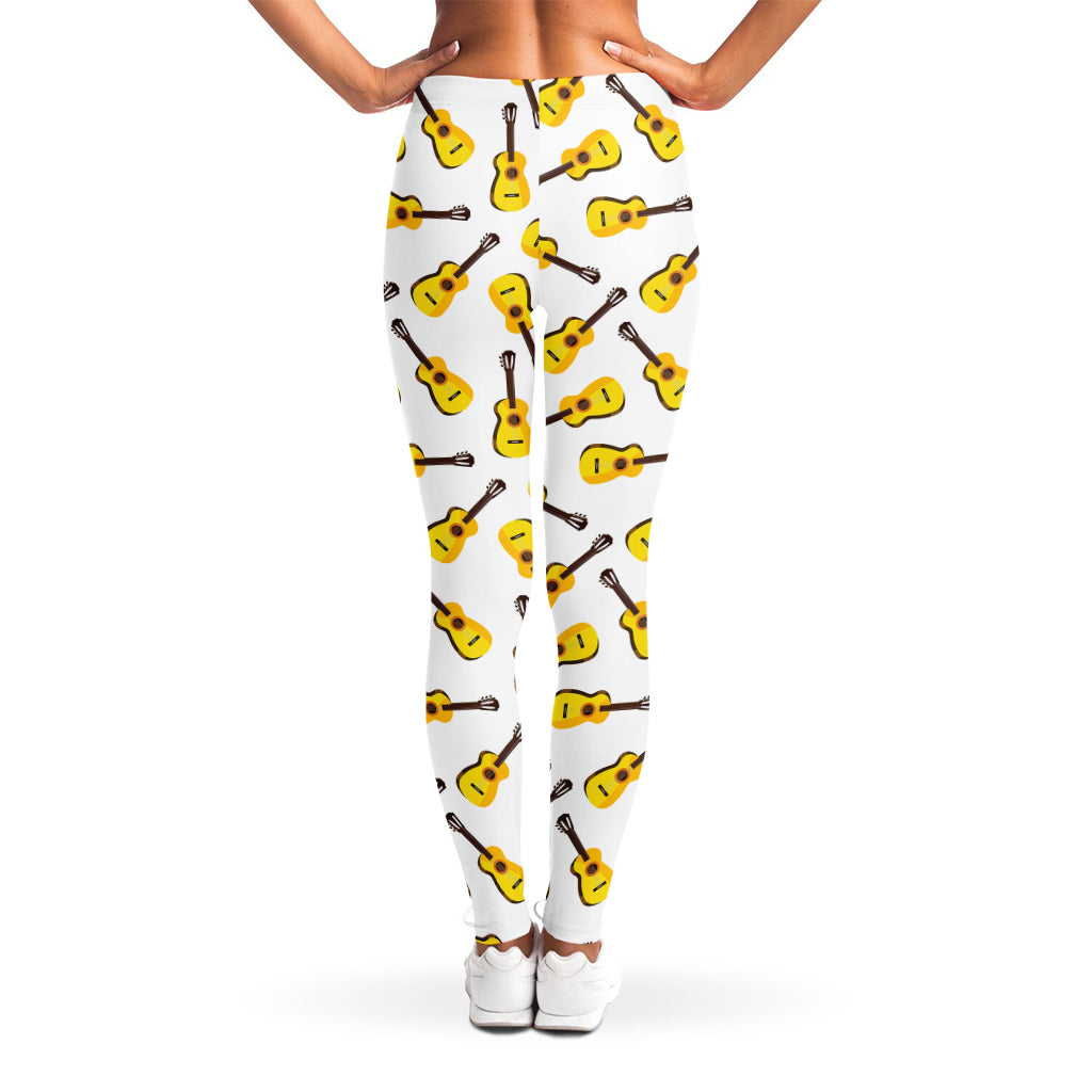 Acoustic Guitar Pattern Print Women's Leggings