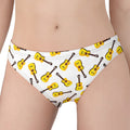 Acoustic Guitar Pattern Print Women's Panties