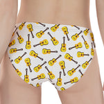 Acoustic Guitar Pattern Print Women's Panties