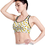 Acoustic Guitar Pattern Print Women's Sports Bra