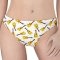 Acoustic Guitar Pattern Print Women's Thong