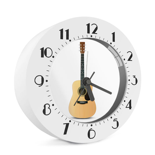 Acoustic Guitar Print Alarm Clock