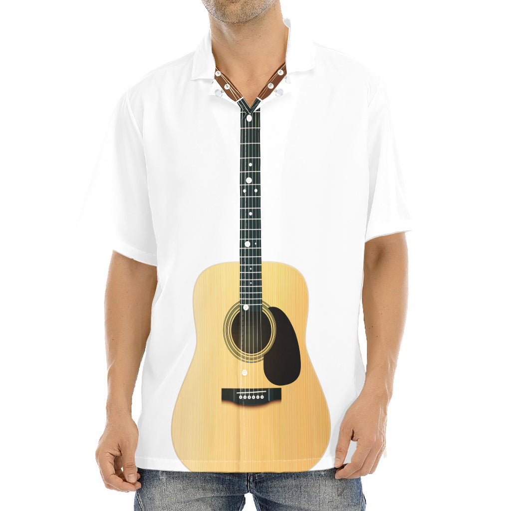Acoustic Guitar Print Aloha Shirt