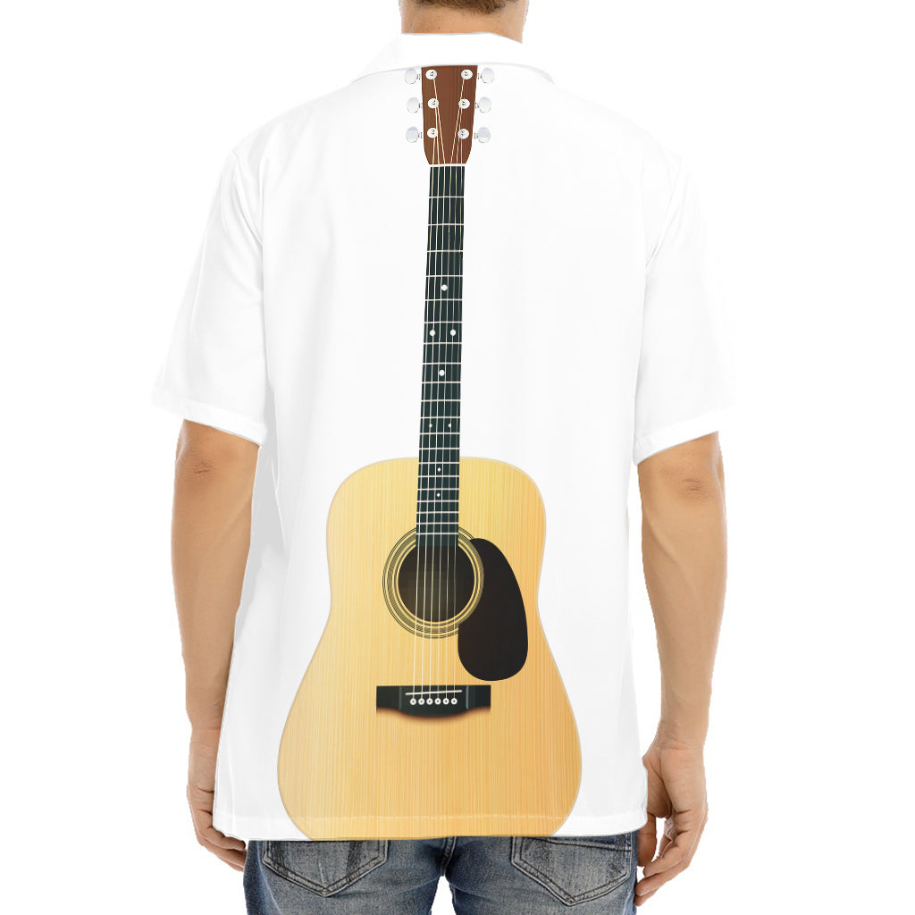 Acoustic Guitar Print Aloha Shirt