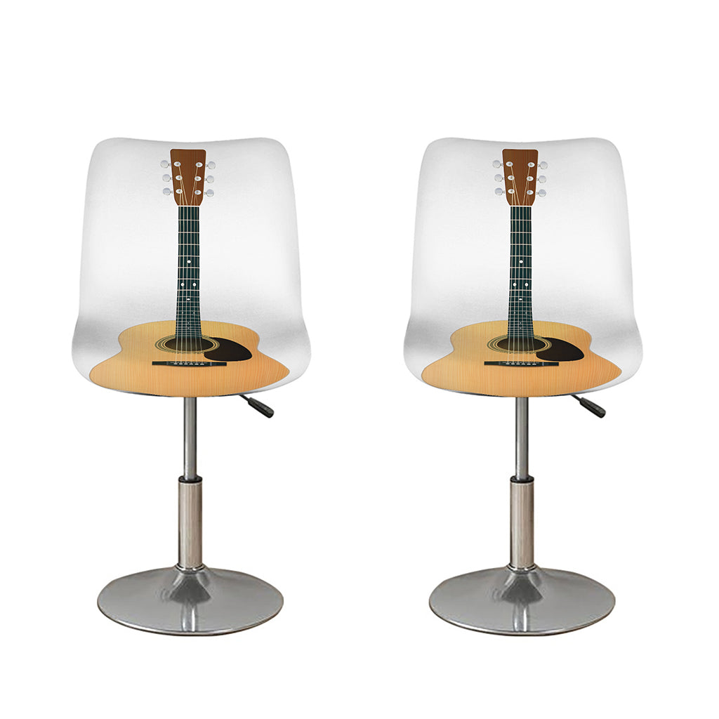 Acoustic Guitar Print Bar Stool Covers