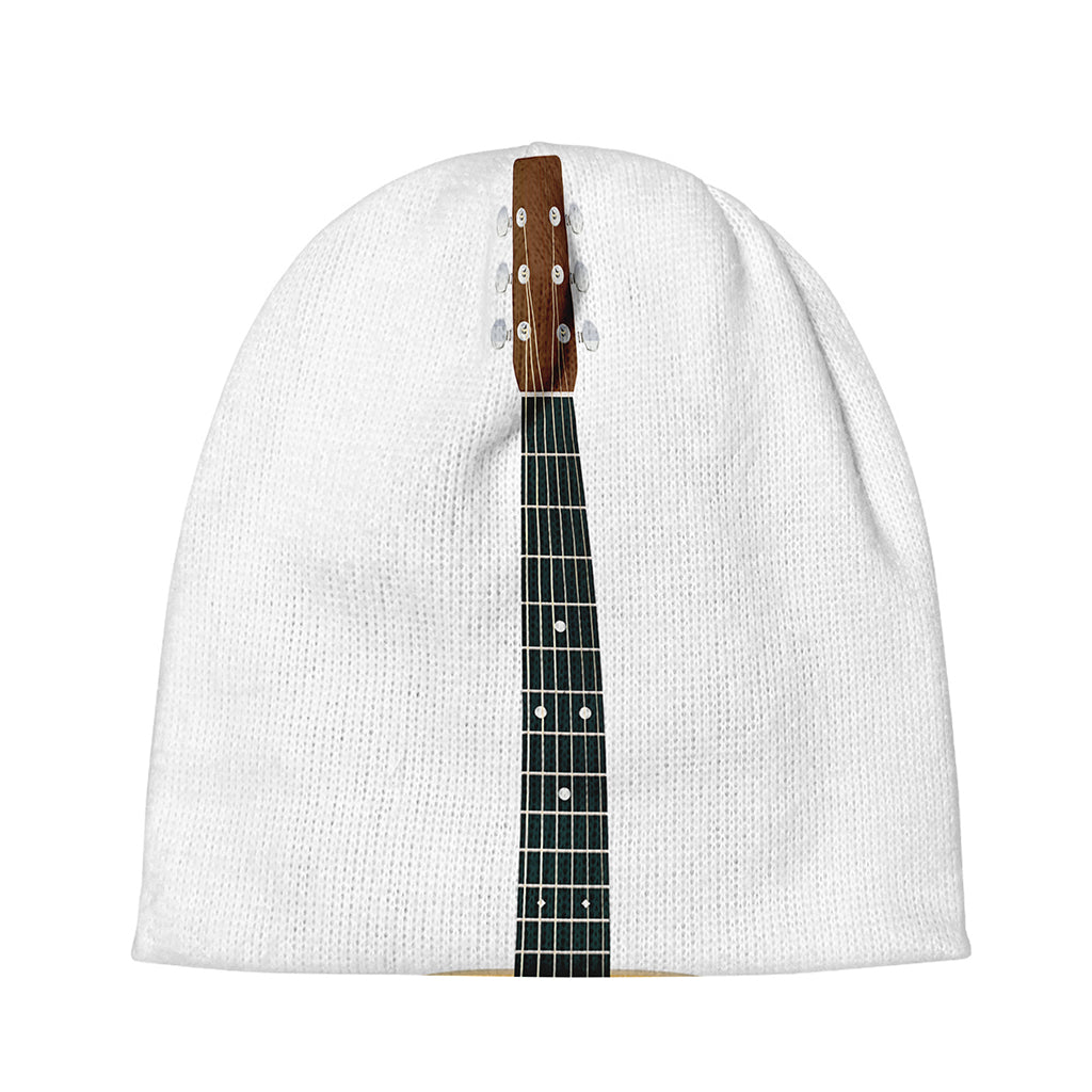 Acoustic Guitar Print Beanie