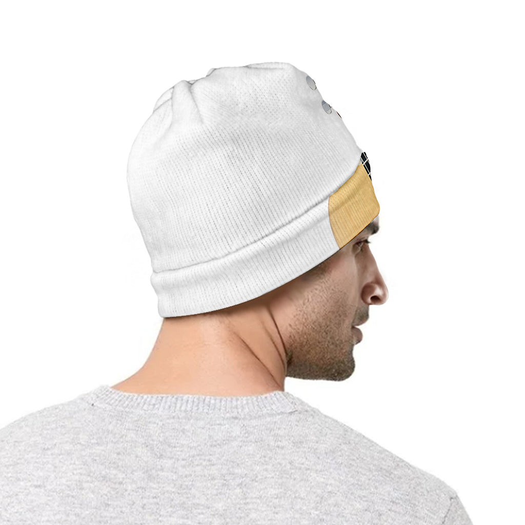 Acoustic Guitar Print Beanie