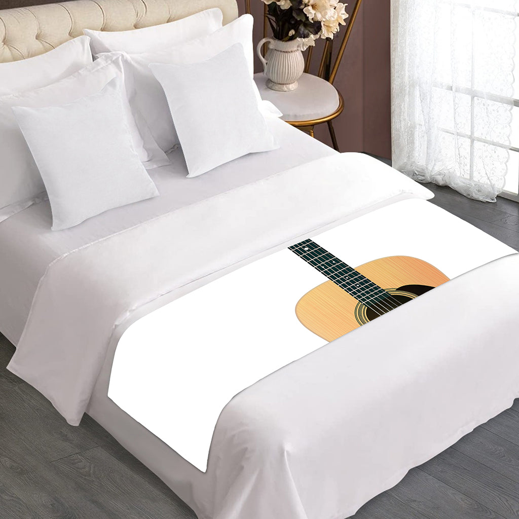 Acoustic Guitar Print Bed Runner