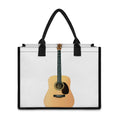 Acoustic Guitar Print Canvas Tote Bag