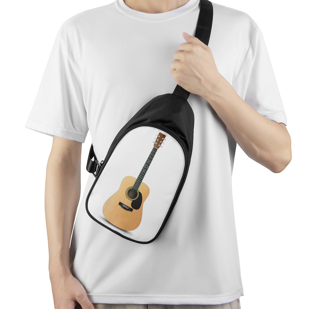 Acoustic Guitar Print Chest Bag