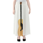 Acoustic Guitar Print Chiffon Maxi Skirt