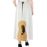 Acoustic Guitar Print Chiffon Maxi Skirt