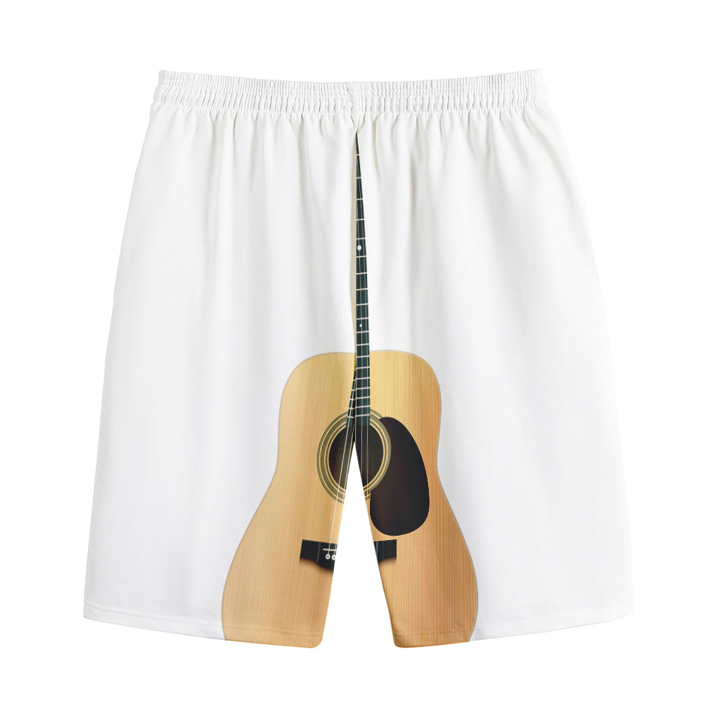 Acoustic Guitar Print Cotton Shorts